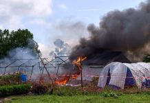 Ebola Hospital Tents On Fire in DR Congo